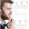 Goatee Shaving Template for Men with 5 Different Sizes, Beard Guide Shaper with Comb, Beard Shaping & Styling Template Perfect for Hairline Line-up, Edging, Stencil for Trimming, Mustache, Goatee