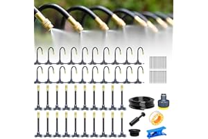 JESSCASDAY 360° Curved Garden Automatic Irrigation System, Bewässerungssystem Garten, Greenhouse Pflanzen, Hochbeet Bewässerung Tropfbewässerung für Landschaft, Flower Bed und Terrasse Pflanzen (20m)