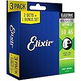 Elixir corde 16552 acciaio nichelato per chitarra elettrica con rivestimento Optiweb, set da 3 pezzi