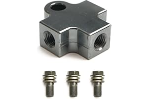 LETGOING Coupleur universel en T pour tuyau de frein de moto ATV en aluminium CNC, adaptateur 3 voies avec 3 boulons banjo M10 (gris)