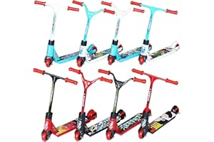 ENYOLIDIMK 2Pcs Finger Scooter, Multi-Colored Finger Skateboards, Simulation Mini Toy With Removable Wheels, Finger Training,Toys Skateboard Scooter For Party Favors