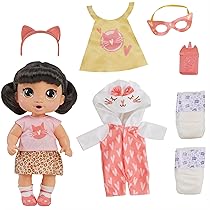Baby Alive Super BFF Katie Kat Black Hair Dress Up Baby Doll