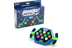 EDUCATIONAL INSIGHTS Learning Resources BrainBolt Boost, elektroniczna gra pamięci dla dzieci od 5 lat, 3 tryby gry, dla 1 gracza, gry podróżne dla dzieci