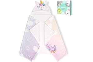 HECCEI Baby Towels with Hood, 70 x 140cm Premium Coral Fleece Toddler Bath Towel with Large Size-Ultra Absorbent Kids Swimming Beach After Bath