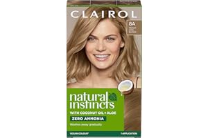 Clairol Natural Instincts Semi-Permanent No Ammonia Hair Dye, 8A Medium Cool Blonde (Packing May Vary)