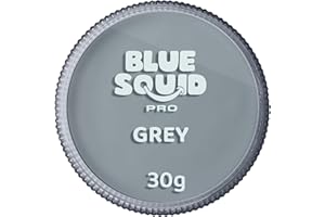 ‎BLUE SQUID Blue Squid PRO Schminke Face Paint und Bodypaint - Klassische Grey (30g), Professionelle Gesichtsfarbe auf Wasserbasis, Gesichts- und Körperschminke für Erwachsene, Kinder, Fasching und SFX