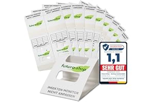Futura-Shop Schabenfalle | 18 Stück Klebefallen mit starkem Lockstoff | effektives Mittel gegen Schaben, Kakerlaken & andere Insekten | giftfreie Insektenfalle zur Bedarfsermittlung & Monitoring