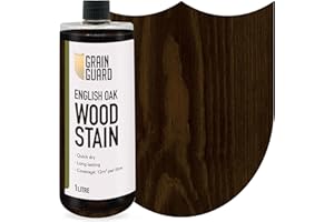 GRAIN GUARD Teinture pour bois | Chêne Anglais | 1 litre | À base d'eau et à faible odeur | Écologique et non toxique | Teinture pour bois d'intérieur | Application facile | Séchage rapide