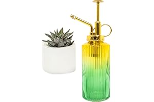 THE USEFUL CO. Useful Co. Yellow & Green Glass Plant Mister for inside, Mister for Plants, Plant Sprayer Mister, Decorative Plant Mister Spray Bottle with Adjustable Nozzle for indoor plants (230ml/ 7.8oz)