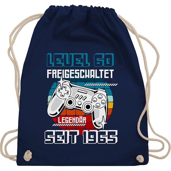 Personalisiertes Geschenk – Turnbeutel Mit Namen & Spruch „60 Jahre Perfektion“, 12 Liter, Aus Baumwolle