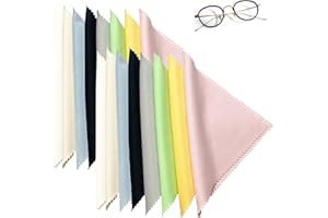 JDXun 16 Stück Brillenputztücher, Mikrofaser Reinigungstücher, Microfaser Display Reinigungstuch, Display Reinigungstücher/Objektiv Tuch für Bildschirme, Kamera Objektive - 15 x 15cm (Farben)