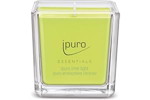 ipuro - Dekoracyjna świeca zapachowa Ipuro lime light – minimalistyczne i purystyczne świece zapachowe w szkle – intensywne świece zapachowe z nutami kwiatowymi – stylowa świeca 125 g