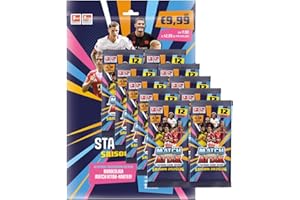 GENERISCH Match Attax Bundesliga Sammelkarten 2025/26 | 1x Starterpack + 10 Booster | Großes Sammelset mit über 140 Karten inkl. Limited Editions | Fußball Trading Cards Kollektion