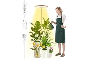 ‎BEAUTIEBEAM beautiebeam Wachstumslampe für Zimmerpflanzen, LED Grow Light Full Spectrum,132-155cm höhenverstellbar, automatischer Timer,niedrige Sicherheitsspannung 5V, ideal für große Lichtpflanzenm,Bambus
