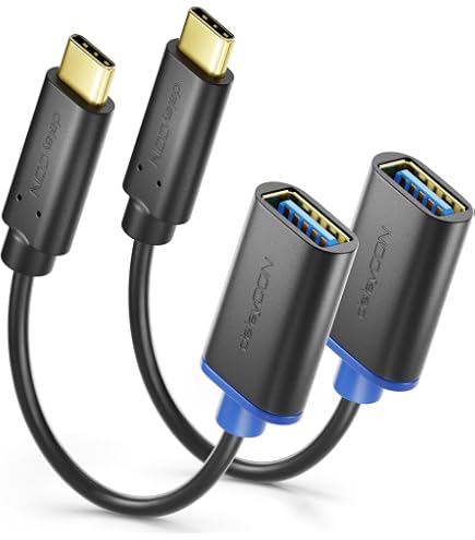 DeleyCON USB 3.0 OTG Adapter Kabel – 0,2m, USB-A Auf Micro-USB B, Bis 5 Gbit/s, Für Smartphones & Tablets