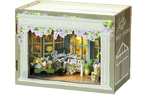 CUTEROOM Kit di costruzione in miniatura, piccoli kit fai-da-te per costruire case, casetta per bambole in legno, modello in miniatura regalo per ragazzi e adulti (Molly Garden)
