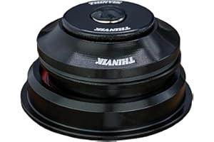 Thinvik Bike Headset 1-1/8 inch Threadless MTB Bicycle Headsets, 34 44 44-50.6 41.8-52 44-55 44-56mm Head Tube Straight Steerer Fork Bearing for MTB Road Bikes, Black