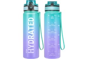 SAHARA SAILOR Saharasailor Water Bottle, Sports Water Bottle, BPA-Free Tritan, 1L/500 ml/750 ml, Leak-Proof Sports Water Bottle, Sports Bottle for Bike, Camping, Yoga, Gym (1 Bottle)