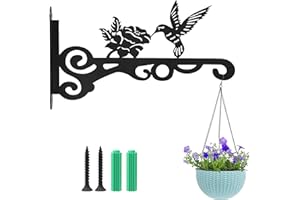 UOCAI Gancio per piante, supporto da parete per piante, in ferro, per piante, per uccelli, da giardino e balcone