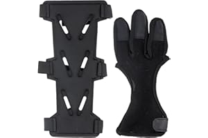 DURONGE Protector de Brazo de Tiro con Arco, Protector de Antebrazo Ajustable para Caza, Protector de Muñeca y Antebrazo con Arco, Accesorios de Protección para Dedos y Antebrazo para Jóvenes y Adultos