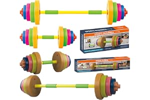 Barbell Toy - Adjustable Kids Weight Set for Outdoor Play | PP Material with Short and Long Options, Durable Training Equipment Physical Fitness Toy for Boys and Girls