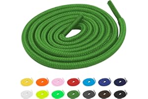 TBOC Lacets Ruban Ronds Couleur Lacet Rond [90-120-140 cm] Chaussures Baskets Patin Sport | Compatible avec Converse Nike Air Force Adidas Stan Smith Puma Timberland Vans pour Enfant Adulte