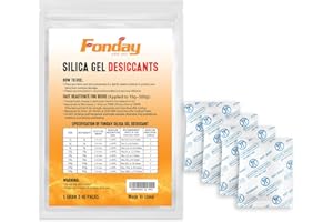 5 Gram [40 Packets] Fonday Food Grade Silica Gel Packs Desiccants - Moisture Absorbers, Desiccants Packets Dehumidifier Packs