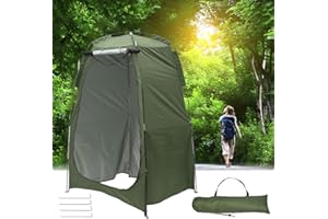 YOUR'S BATH Tente de Douche Portable,Tente De Camping en Plein Air Douche Salle De Bain Toilette Confidentialité Stockage Vestiaire, Unique Tente Pliante Mobile Durable pour Pêche à la Plage (Vert Armée)