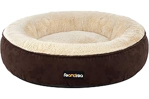 Feandrea Cuccia per Cani, a Forma di Ciambella, 50 cm, Marrone PGW050K01