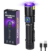Torcia UV 365nm DARKBEAM Ricaricabile USB - 3 In 1 Con Luce Bianca, COB E UV Per Rilevazione E Sicurezza - Foto 11