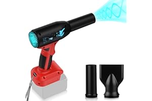 YNDZ Compressed Air Duster Fit for Milwaukee 18V M18 Battery,High Power 400G Wind Speed,Rechargeable Cordless Air Blower for Keyboard, PC, Electric Devices Cleaning, Turbo Jet Dry Replace Canned