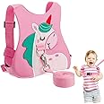 Heyu-Lotus Toddler Reins, Reins for Toddlers Girls, Toddler Reins for Walking 1-3 Years, Pink Unicorn Baby Bridle Safety Belt Backpack Toddler Anti-Lost Belt Bridle