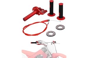 IUVWISN Empuñadura del Acelerador para Motocicleta de 7/8 Pulgadas, 22 mm, empuñaduras de Aluminio, Cable de Acelerador rápido Universal para manubrio de 50 110 125 150 200 250 CC
