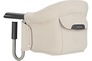 Inglesina Fast, Asiento de Mesa Plegable, Beige (Desert Beige), Fácil de Transportar, Lavable, Instalación Segura, Hasta 15 kg, 35 x 27 42 cm