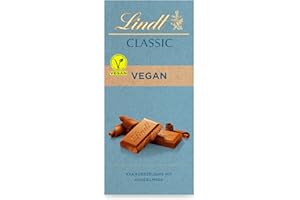 Lindt Vegan Pur – wegańska tablica czekoladowa, 100 g, nowa wegańska tablica czekoladowa z drinkiem owsianym, prezent z czekolady