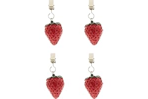 MIK funshopping Juego de 4 pesos para manteles con fuerza de sujeción, ideal para mesas (fresas)