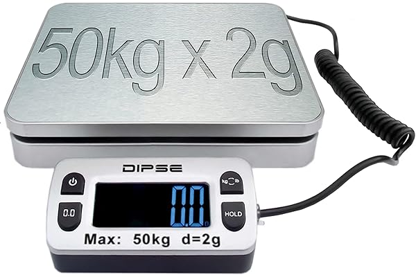 Dipse Mini pèse-colis avec écran externe et balance très performante 50kg x 0,002kg