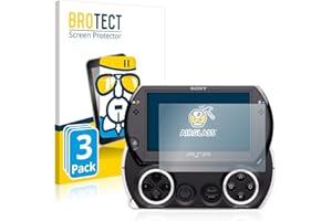 brotect Glass Screen Protector Film compatible with Sony PSP Go (3 Pack) - Glass-Foil 9H Protection [Scratch Resistant, High Clarity]