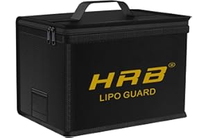 HRB POWER HRB Lipo Bag ognioodporna, zabezpieczona przed wybuchem, bezpieczna torba na baterie Lipo, ulepszony materiał wysokiej jakości, pudełko bezpieczeństwa o dużej pojemności do ładowania i przechowywania akumulatorów samochodowych RC