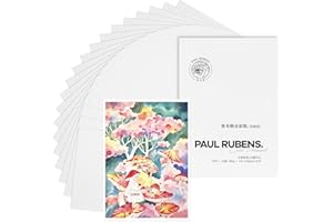 Paul Rubens Watercolor Paper High Absorption, Painting Paper Acid-Free Cold Pressed 7.87 * 5.43'', 100% Cotton 300gsm 20 Sheets, Art Supplies Watercolor Drawing for Beginners, Artists