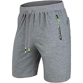 ZOXOZ Shorts for Men Sport with Zipper Cotton Shorts