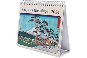 Grupo Erik: Calendario Japanese Art 2024 da Tavolo Hiroshige - Calendario Scrivania 2024, 12 mesi + Planner annuale 2025, 18x20 cm FSC®, calendario giapponese 2024, calendario japanese 2024