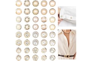 GUTERTOP 40 Stück Anstecker Pin, Brosche Ausschnitt Verkleinern, Abnehmbar Instant Knöpfe Ohne Nähen für Kleidung, Jean Kleidung, Strickjacken, DIY Dekoration