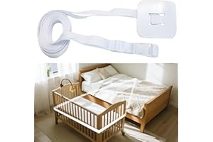 URYXERY Babybett Zubehör Befestigungsgurt 6 m Weiß – Verstellbarer Gurt für Babybett und Beistellbett zum Andocken an das Elternbett, Matratzenverbinder für Boxspringbett und Doppelbett