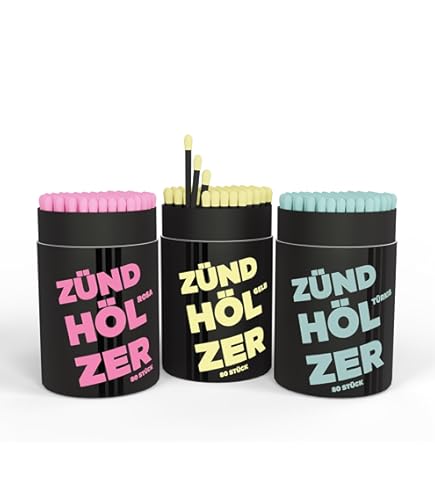 Itsisa Lange Streichhölzer 6er Pack - Blumen Design, Extra Lang