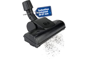DeClean Universal Bodendüse Turbodüse mit rotierenden Bürste 30-37mm Rohranschluß kompatibel mit Staubsauger von Rowenta