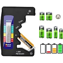 Tester Per Batterie Digitale: Verifica Pile AA, AAA, C, D, 9V E A Bottone, Senza Bisogno Di Batterie!