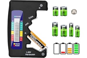 ZHITING Tester della Batteria,Batteria a Bottone Tester Universale,con Display LCD Digitale per Batterie AA/AAA/C/D 1,5 V-9 V