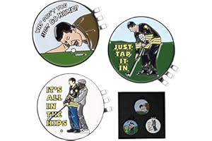 AVAKKER Golf Ball Marker with Magnetic Hat Clip, 3-Pack Personalized Happy-gilmore Golf Accessories