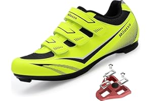 Milazzo Cycling Shoes Mens, Road Bike Indooor Cycling Shoes Spin Shoestring with Compatible Cleat Peloton Shoe with SPD and Delta Lock Pedal Riding Shoes